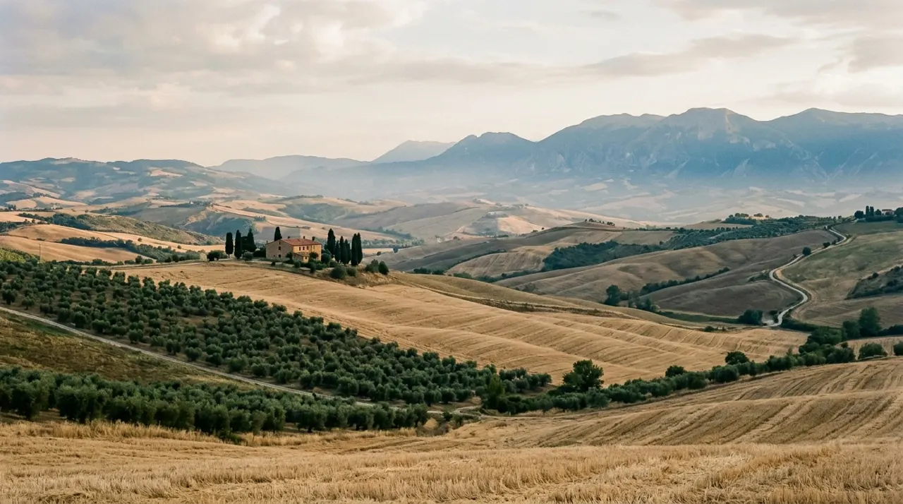 Colline e campagna dell'entroterra abruzzese
